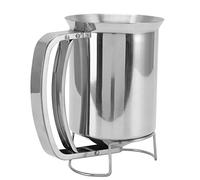 Xiuganpo Distributeur de Pâte à Crêpes en Acier Inoxydable 18/8, 1,2 L avec | Bec verseur réglable, remplissage à large bouche, pour crêpes, Muffins, gaufres, Cupcakes, crêpes, distributeur de pâte