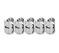 Xiuganpo Ensemble de Bouchons de Vin Durables de Type Poussoir, 5 Pièces en Acier Inoxydable pour Bouteilles de Champagne et de Vin, Idéal pour les Restaurants et L'usage Domestique