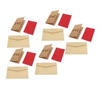 Xiuganpo Ensemble de Cartes de Vœux, Paquet de 5 Cartes Cadeaux Romantiques en Papier Kraft au Design Creux, Accessoires de Mariage avec Enveloppes pour Anniversaires, Saint-Valentin, Fête des