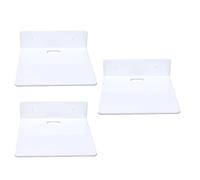 Xiuganpo Étagères Flottantes en Acrylique pour Haut-parleurs, Paquet de 3 Petites étagères Murales, Installation Adhésive ou à Vis, 4,92 X 4,92 X 1,57 Pouces, pour Moniteur de Caméra, Webcam, (White)