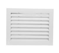 Xiuganpo Fenêtre à Persiennes à Retour D'air Fixe, Couvercle D'aération Antirouille en Alliage D'aluminium de 15,75x11,81 Pouces avec Finition Mate, Grille D'aération AC