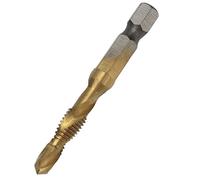 Xiuganpo Foret Hélice Taraudage Avec Emmanchement Hexagonal, Embout de (M6) | Taraud combiné HSS à revêtement, pour bois, plastique, aluminium, kit de chanfreinage