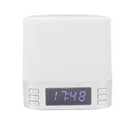 Xiuganpo Horloge Haut-Parleur Chargeur sans Fil, Réveil Numérique 5.3 15 W, Charge Rapide, Machine de Sommeil à Bruit Blanc, Réveil Numérique avec Son Stéréo HiFi, Panoramique à 360 ° pour Chambre à