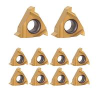 Xiuganpo Inserts de Lame en Carbure CNC 10 Pièces, Outils de Coupe à Haute ténacité pour L'acier et L'acier Inoxydable, Outil de Tournage en Carbure Durable 11ER A60