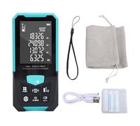 Xiuganpo LaserMeasure 0,05-100 M avec écran rétroéclairé de 2,4 Pouces IP54 | Télémètre Numérique, Précision de ± 2 Mm, Mode Bip Silencieux, Capteur de Niveau électronique pour le Réglage de L'angle en