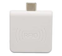 Xiuganpo Lecteur de Carte Téléphonique pour EM4100 (WHITE) | Construction ABS, Scanner Portable de Type C 125 KHz, Alerte Sonore 20 dB.