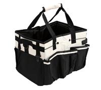 Xiuganpo Organiseur de Nettoyage Portable, Bandoulière Réglable, Séparateur rembourré Amovible, 3 Poches Avant, 2 Grandes Poches Latérales, pour Maison, Voiture, Cuisine
