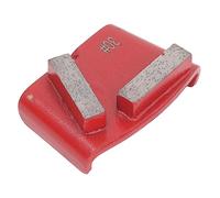 Xiuganpo Patins de Meulage, 3 Pcs Rouge Trapèze 2 Dents | Matériau diamanté, 30, Polissage du Sol, Conception à 2 Dents, Faible Bruit, Compatible avec les Meuleuses à Béton