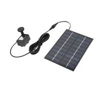 Xiuganpo Pompe à Eau Solaire 9V 2,8W Grille Anti Colmatage | ABS Material 4 Nozzles Bird Baths Fish Tanks Small Ponds Swimming Pools Pond Fountain Direct Sunlight for Garden Pool Decor