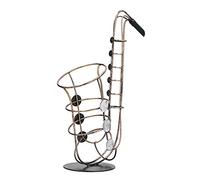 Xiuganpo Porte-Bouteille de Vin Décoratif en Fer forgé, Support Métallique pour Saxophone, pour la Décoration de la Maison, Salon et Table à Manger, 1 unité