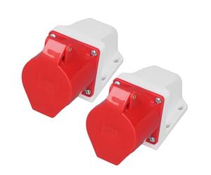 Xiuganpo Prise Industrielle 5 Broches 32A 220-380V IP44, Triphasée, | Construction en PP et en laiton résistant aux intempéries, connecteur robuste pour une utilisation en extérieur, prise