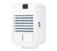 Xiuganpo Refroidisseur D'air Personnel de 350 Ml, Mini Ventilateur Humidificateur par évaporation à 3 Vitesses avec Tête Oscillante Grand Angle de 120 °, Rideau Humide en Fibre Végétale,
