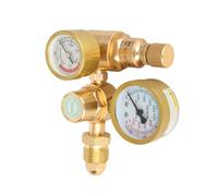 Xiuganpo Régulateur de Gaz MIG, Débitmètre Argon CO2 avec Double Jauge 0-4500 PSI, Régulateur de Compteur de Gaz de Soudage avec Entrée G5 8 et 1 4 Sorties pour Applications de Soudage