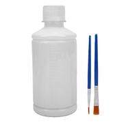 Xiuganpo Résistance à la Cire Blanche de 250 Ml, Résistance à la Cire en Céramique avec 2 Pinceaux pour Artistes, Améliore la Création de Poterie, à la de Poterie Pratique