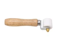 Xiuganpo Rouleau à Joint 280°C Résistant à la Chaleur, 32mm, pour Coutures | Rouleau de couture de papier peint d\'angle en PTFE, conception à double roulement, poignée en bois de hêtre, pour le