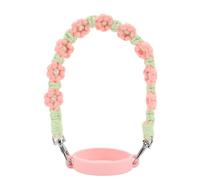 Xiuganpo Sangle de Poignée de Bouteille D'eau Tissée Bohème avec un Joli Motif Floral pour la Randonnée et le Camping 1 unité (GREEN)