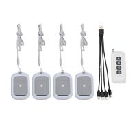 Xiuganpo Système de Téléavertisseur de Restaurant avec 4 Récepteurs (GRAY) | 3 Modes D'invite, Buzzer de File D'attente d'invité étanche IPX4, 99 Canaux, Appel sans Fil 433,92 MHz, pour Camion de