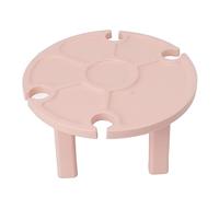 Xiuganpo Table de Pique-Nique Portable et Support de Verre à Vin pour Fêtes en Plein Air, Table Pliante en Plastique Léger, Facile à Transporter, 1 unité (Pink)