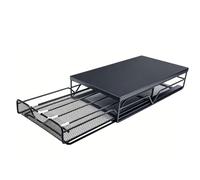 Xiuganpo Tiroir de Rangement pour Dosettes de café, Gain de Place Pouvant Contenir 50 Dosettes de café, Organisateur de Tiroir K Cupp avec Dessus en Verre trempé Cristal à Glissement Lisse pour