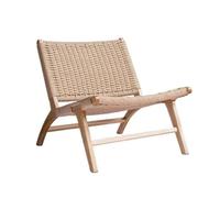 XIUsheUA Chaise Pliante en Rotin Tressé Chaises Fauteuil Meubles | Canapé pliant inclinable tissé en rotin, en bois massif, for loisirs, balcon, corde tissée, rétro, simple, paresseux(Chair D)