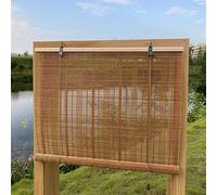 XIUXIU Stores à Rouleau en Bambou pour fenêtre - Stores enroulables pour Maison, intérieur et extérieur, terrasse B 61 x 122 cm (l x H)