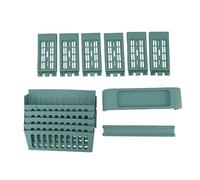 Xixian Bibliothèque 5 étagères avec Boîte à Fournitures pour Bureau (Green) | Support à livres en plastique PP + ABS robuste, solution de rangement compacte pour les bureaux d\'étudiants en classe,