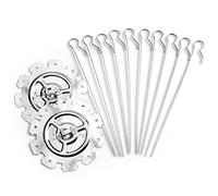 Xixian Broche à Rôtir en Acier Inoxydable pour Barbecue, Cuisson Uniforme | Métal de qualité alimentaire, idéal pour les ailes de poulet, le poisson, les brochettes, les fours électriques standard,
