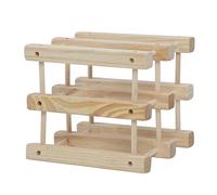 Xixian Casier à Vin Empilable en Bois, Support Modulaire en Pin pour 6 Bouteilles pour Comptoir de Cuisine, étagère de Rangement Bar, Présentoir Amovible l'organisation la Cave à Domicile