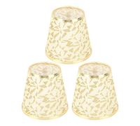 Xixian Clip On E14 Abat-jour en Tissu Forme Tonneau pour Lustre Applique | Tissu en tissu doux, idéal pour la chambre à coucher, l\'hôtel, le lustre à ampoule de bougie E14 et la décoration