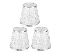 Xixian Clip On E14 Abat-jour en Tissu Forme Tonneau pour Lustre Applique | Tissu en tissu doux, idéal pour la chambre à coucher, l\'hôtel, le lustre à ampoule de bougie E14 et la décoration