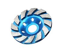 Xixian Disque de Meulage Diamant 100 Mm, Type Bol, Roue pour Béton, Pierre, Marbre, Polissage, Bleu, Accessoire de Meuleuse, Outil Professionnel Préparation Surface Murale au Sol