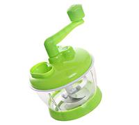 Xixian Hachoir à Légumes Manuel avec Lames en Acier Inoxydable, Mélangeur de Viande Portable pour la Cuisine, Fonctionnement Facile avec Cordon de Traction, Récipient en Plastique Compact pour la
