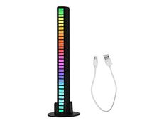 XiXiRan LumièRe de Rythme Audio, Lumières de Ramassage de Musique, Ramassage Activé La Voix, Barre Lumineuse LED Réactive au Son, RGB 32 Bits Coloré Contrôle du Son, Musique Ambiance Rythme LumièRe