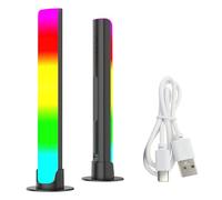 XiXiRan LumièRe Rythme Audio, Lumières Ramassage Musique, Ramassage Activé La Voix, Barre Lumineuse LED Réactive au Son, RGB 32 Bits Coloré Contrôle du Son, Musique Ambiance Rythme LumièRe (B)