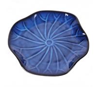 XIYOUQI Bol décoratif en céramique bleue - Petit plat à bijoux, bol à fruits, à bonbons, bol à clés pour table d'entrée, plat à bijoux et bagues, plat fourre-tout en porcelaine pour cuisine