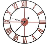 XJBTBA Horloge Murale Horloge Murale Grand Chiffre Romain avec Mécanisme en Métal - Fer Forgé Salon Horloge Murale en Métal Rétro Horloge Romaine Horloge Murale-60cm Décoration d'art pour la