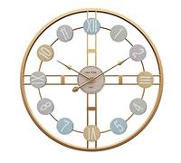 XJBTBA Horloge Murale Horloge Murale, Horloge Murale de extérieure, Grande Horloge Murale de silencieuse, Horloge extérieure en Fer forgé, Horloge Ronde créative pour Murs intérieurs, Cours, Salons,