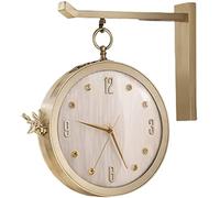 XJBTBA Horloge Murale Horloge Murale silencieuse Horloge Murale Double Face Style décor Horloge Murale sans tic-tac Horloge numérique Classique décoration intérieure Art Mural Horloge de décoration