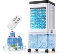 XJBTBA Refroidisseur d'air, refroidisseurs d'air pour la Maison, unité de climatisation Mobile 3 en 1, climatisation Portable à économie d'énergie de avec écran LED, télécommande,