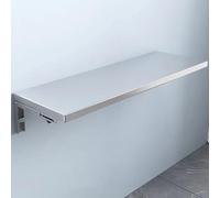 XJBTBA Table Pliante en Acier Inoxydable, Table à Manger Suspendue Murale, Tables Pliables, Bureau Flottant pour Bureau à Domicile, Cuisine, Salle à Manger (50x30cm/19.7x11.8in)