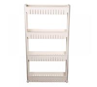 XJING-Etagère de cuisine roulante-Armoire WC-Fabriqué en PP-Rangement à plusieurs niveaux-Gain de place-54.5*12.5*102cm