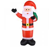 XJING Père Noël gonflable en polyester de 1,5 m avec sac à dos, décoration de Noël extérieure très populaire