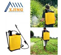 XJING Pulvérisateur à dos - Pulvérisateur à main 16 L - pour Herbicides, Insecticides (jaune) - Tuyau simple