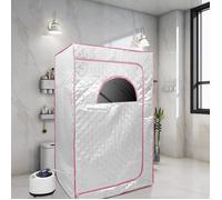XJING Sauna Boîte - 100*80*170cm-Capacité de 2 personnes-Argenté-Tente de sauna portable