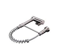 XJTNLB Mitigeur Rabattable Cuisine avec Douchette 2 Modes de Jet Robinet Cuisine Fenêtre Brossé à Ressort En Acier Inoxydable