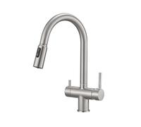 XJTNLB Robinet 3 Voies Osmoseur avec Douchette Cuisine Mitigeur Cuisine avec Douchette et Robinet Osmoseur Brossé