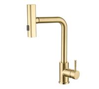 XJTNLB Robinet Cascade et Extractible pour Evier de Cuisine Multifonctions | Robinet de Cuisine avec Capteur Tactile Or Brossé Mitigeur Monocommande Douchette 3 Modes de Jet