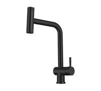XJTNLB Robinet de Cuisine Tactile Cascade Noir | Robinet Cascade et Extractible pour Evier de Cuisine Mitigeur Cuisine Douchette 4 Modes en Acier Inoxydable