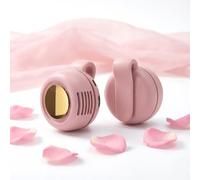 XKrmp 2026 Portable Clip On Fan for Shirt & Waist, 360° Rotatable Mini Bladeless Fan, 3-Speed Quiet Wearable Personal Fan, USB-C Rechargeable Small Cooling Cyclone for Outdoor, Travel (Pink)