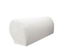 Xlabor Lot de 2 housses d'accoudoir imperméables réglables en élasthanne antidérapant pour chaise, canapé, fauteuil, housses pour meubles - Blanc